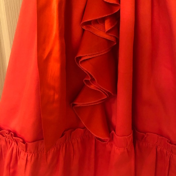 Bebe Orange Ruffle Halter Dress - Picture 5 of 8